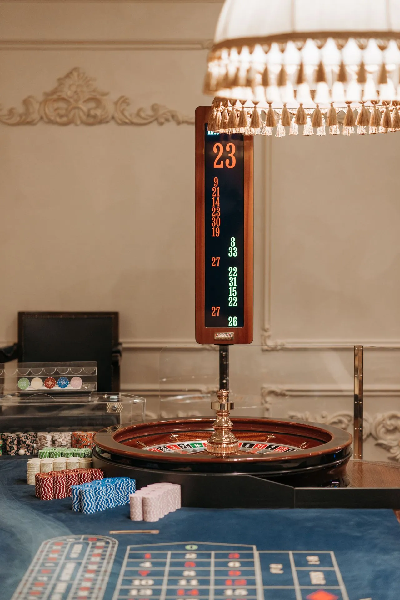 Refined hotel lounge interior