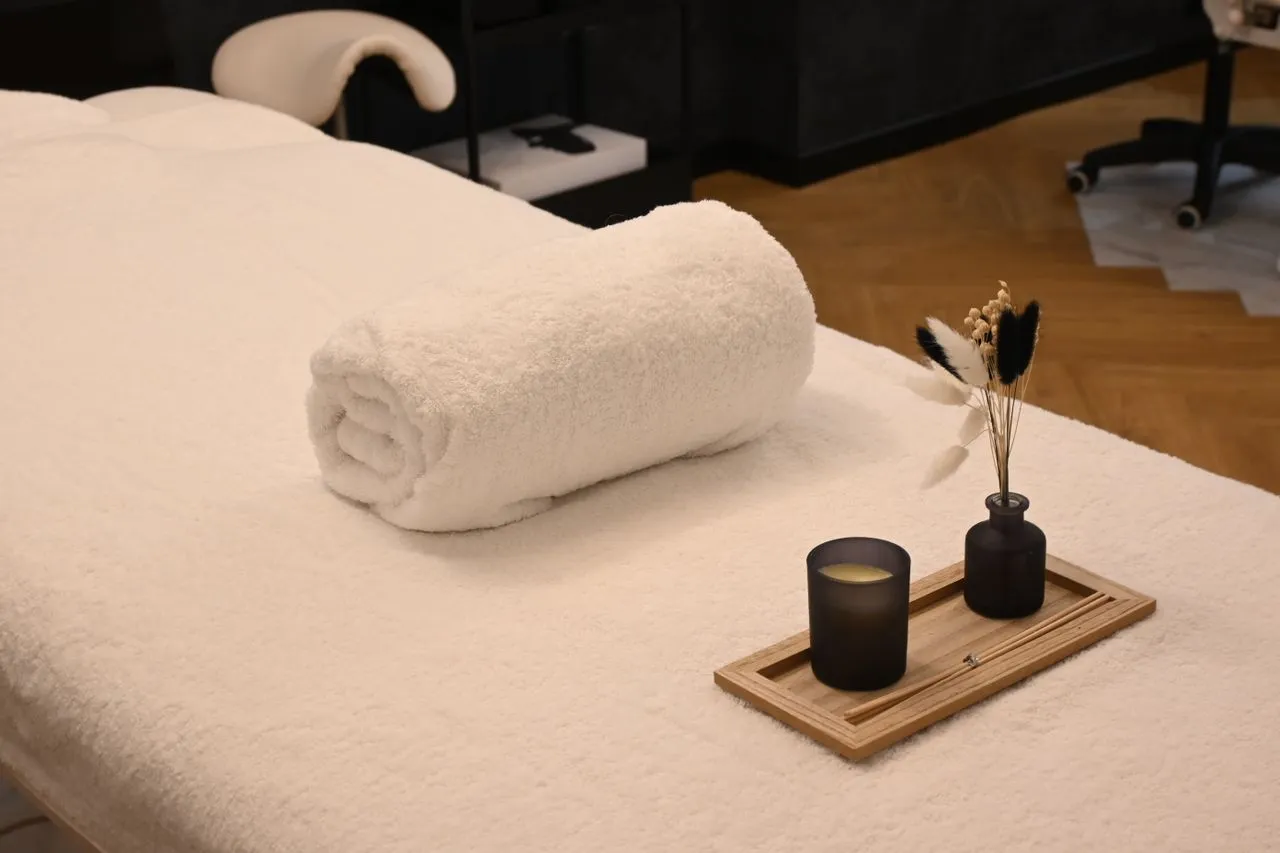 Relaxing spa treatment room